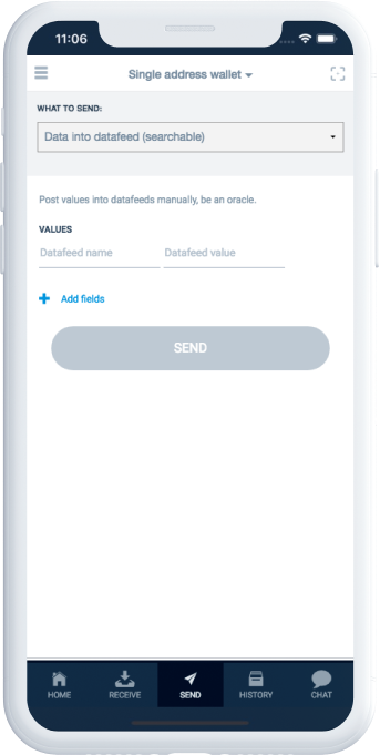 manually posted data feed