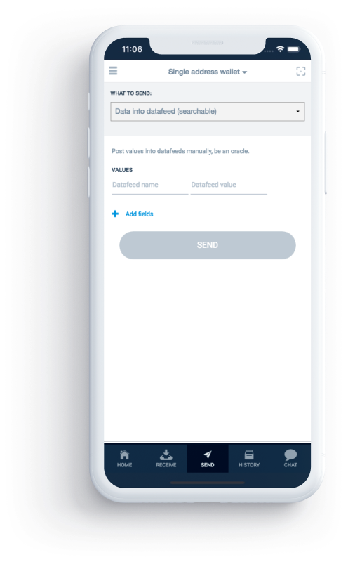 manually posted data feed