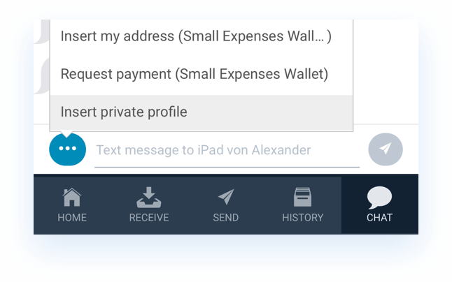 insert private profile