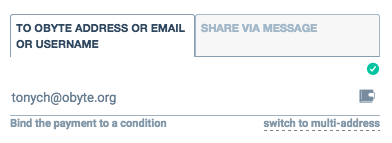 textcoins with email